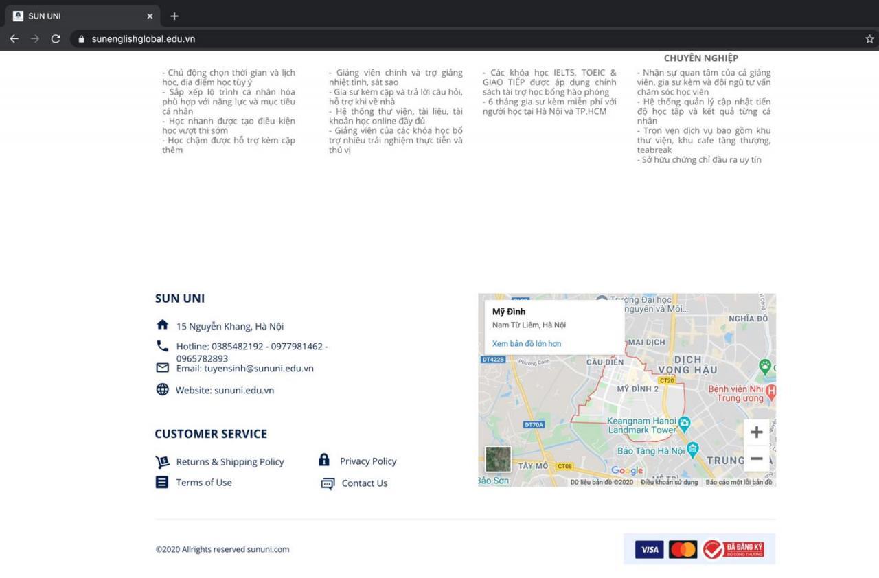 Lấy địa chỉ & hotline của Phòng tuyển sinh SunUni.
