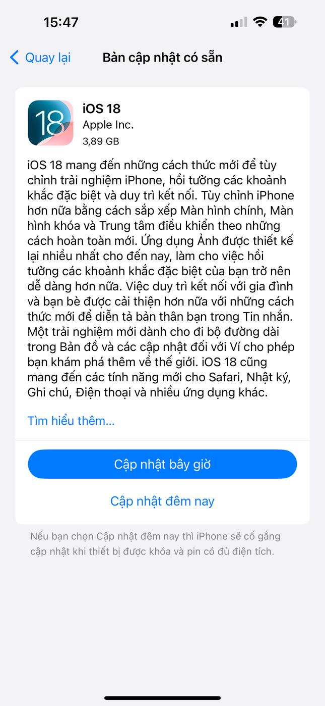 Cách cập nhật iOS 18 bản chính thức, dòng iPhone nào có thể nâng cấp? ảnh 1